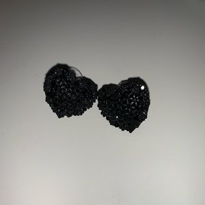 Betsey Johnson statement heart earrings